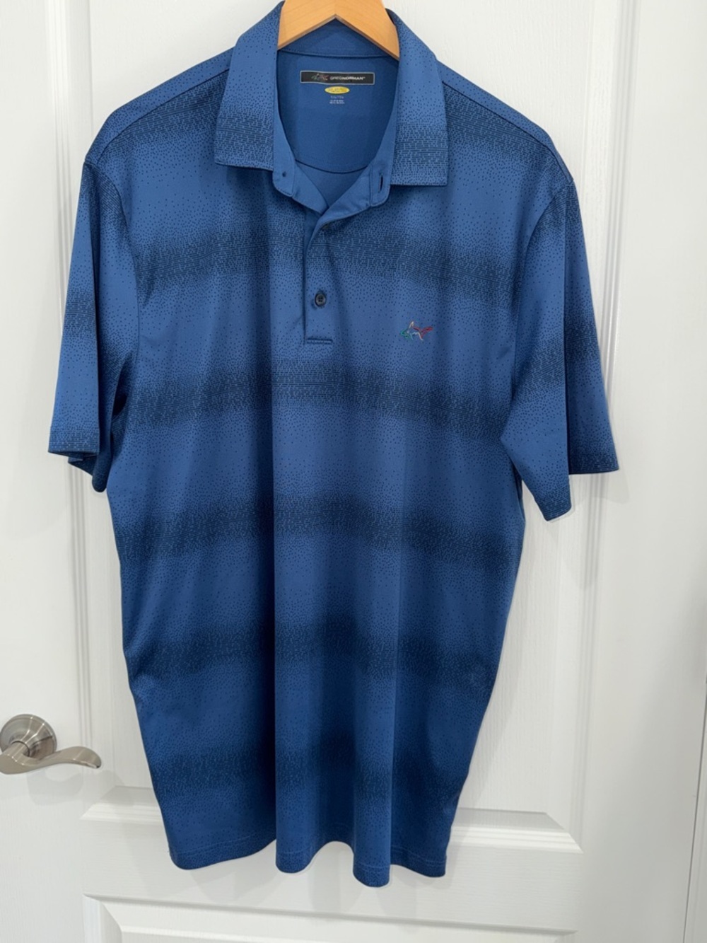Greg Norman Collection Blue Gradient Polo Shirt golf preppy performance XXLARGE
